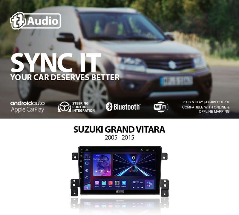 TT Audio 9" replacement radio for SUZUKI GRAND VITARA 2005-2015 (MID SPEC)