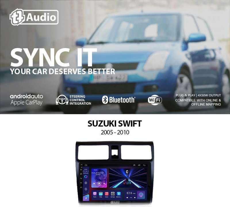 TT Audio 9" replacement radio for SUZUKI Swift 2005-2010 (MID SPEC)