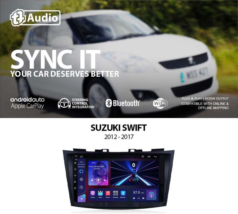 TT Audio 9" replacement radio for SUZUKI SWIFT 2012-2017 (MID SPEC)