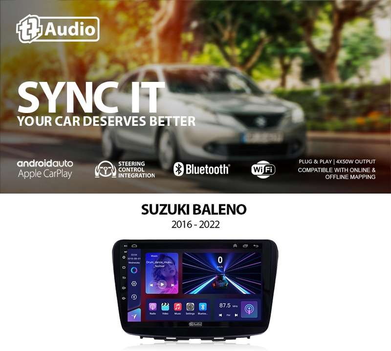TT Audio 9" replacement radio for SUZUKI BALENO 2016-2022 (MID SPEC)
