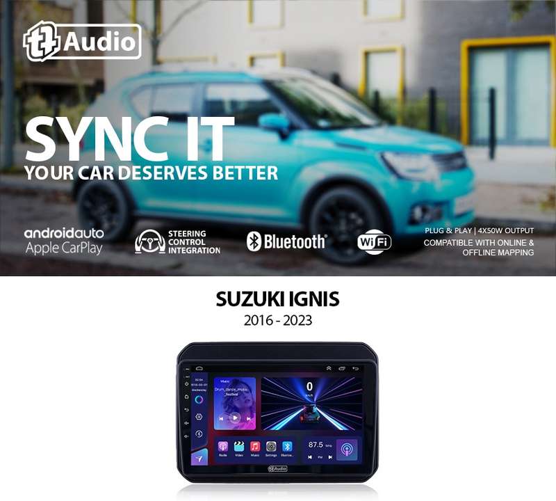 TT Audio 9" replacement radio for SUZUKI IGNIS 2016 - 2024 (MID SPEC)