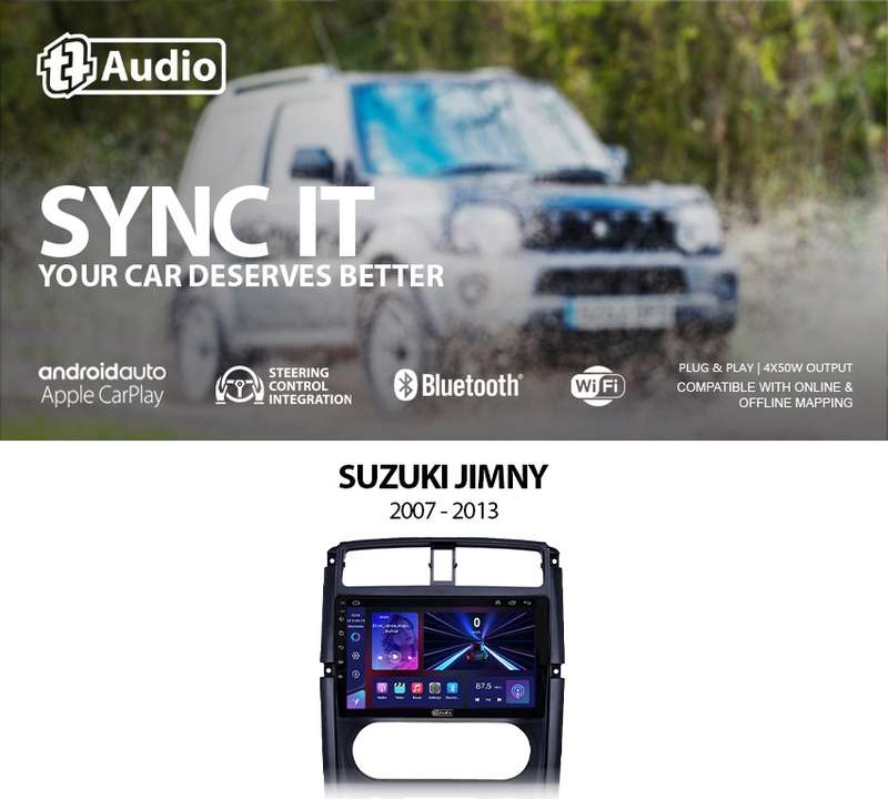 TT Audio 9" replacement radio for SUZUKI JIMNY 2007 - 2012 (MID SPEC)