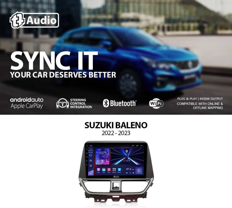 TT Audio 9" replacement radio for SUZUKI BALENO 2022-2024 (MID SPEC)