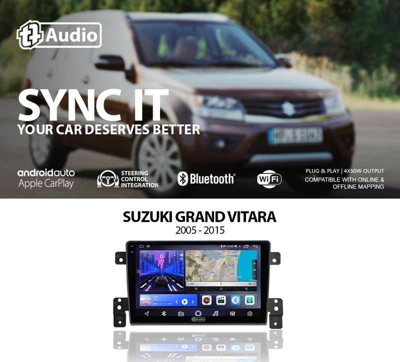TT Audio 9" replacement radio for SUZUKI GRAND VITARA 2005-2015 (2K SCREEN)
