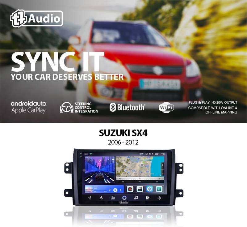 TT Audio 9" replacement radio for SUZUKI SX4 2006-2012 (2K SCREEN)