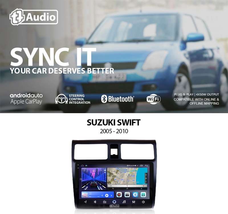 TT Audio 9" replacement radio for SUZUKI Swift 2005-2010 (2K SCREEN)