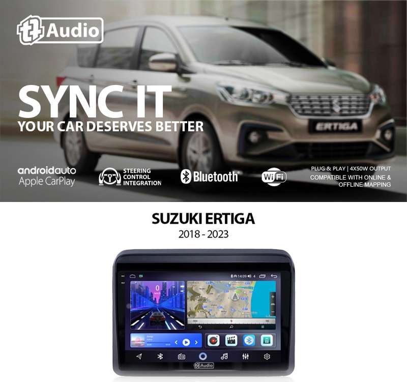 TT Audio 9" replacement radio for SUZUKI ERTIGA 2018-2024 (2K SCREEN)