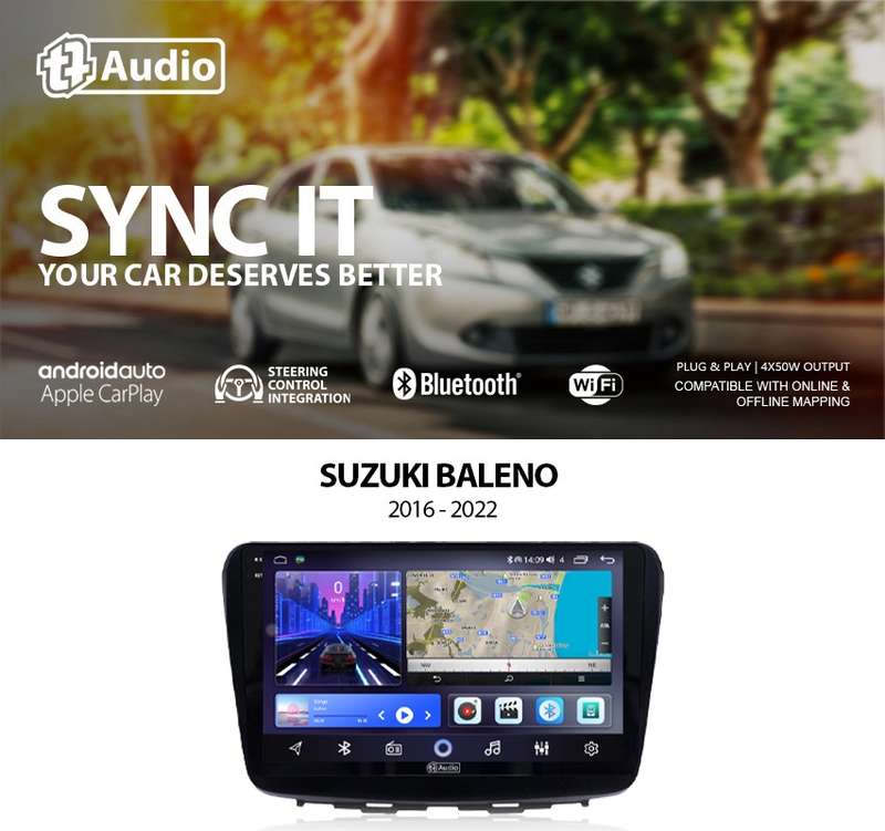 TT Audio 9" replacement radio for SUZUKI BALENO 2016-2022 (2K SCREEN)