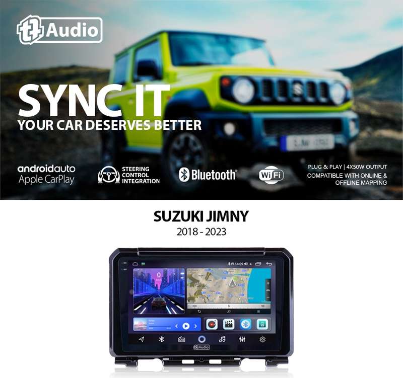 TT Audio 9" replacement radio for SUZUKI JIMNY 2018-2024 (2K SCREEN)