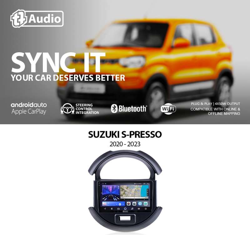 TT Audio 9" replacement radio for SUZUKI S-PRESSO 2020-2024 (2K SCREEN)