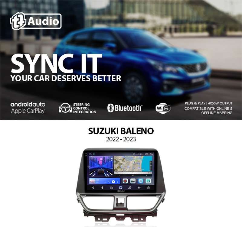 TT Audio 9" replacement radio for SUZUKI BALENO 2022-2024 (2K SCREEN)