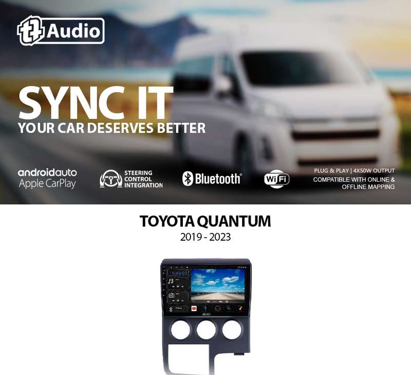 TT Audio 9" replacement radio for TOYOTA QUANTUM 2019-2024 (4G ULTRA)