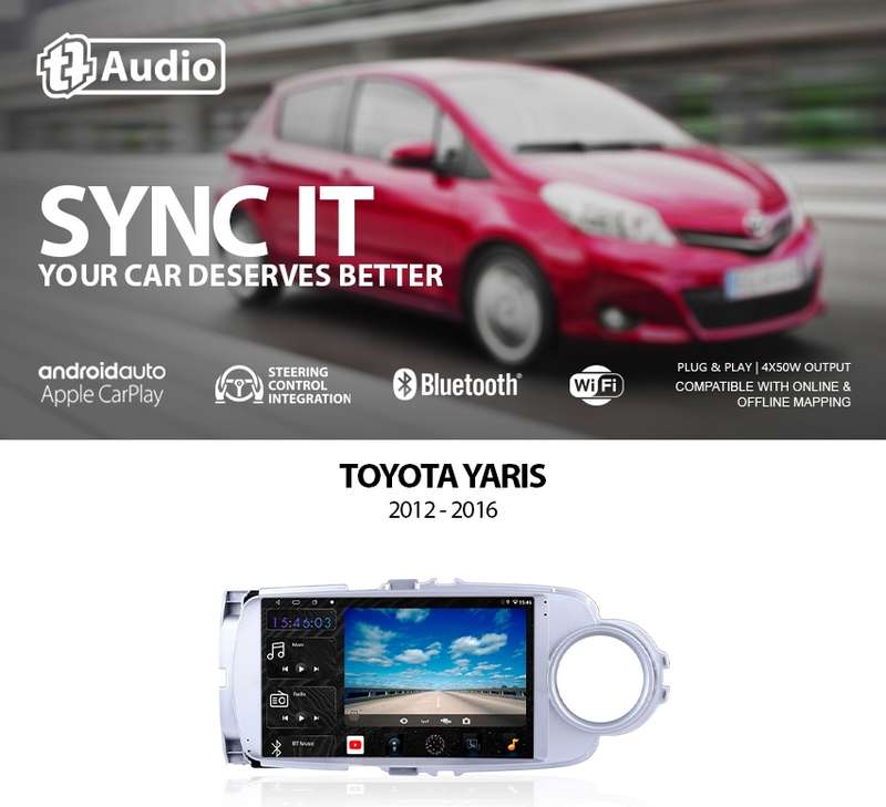 TT Audio 9" replacement radio for TOYOTA YARIS 2012-2016 (4G ULTRA)