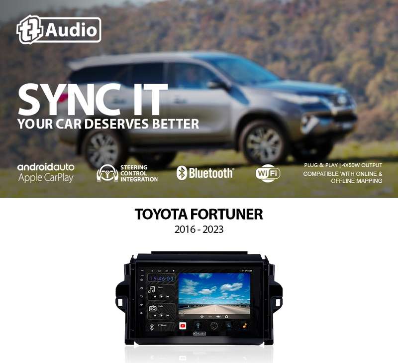 TT Audio 9" replacement radio for TOYOTA FORTUNER 2016-2023 (4G ULTRA)