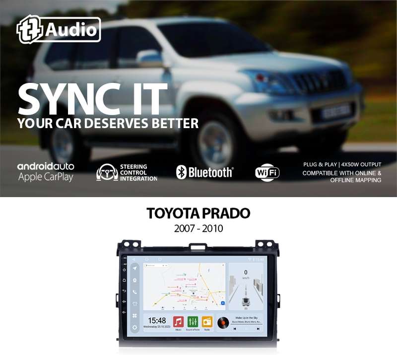 TT Audio 9" replacement radio for TOYOTA PRADO 2007-2010 (CLASS D)