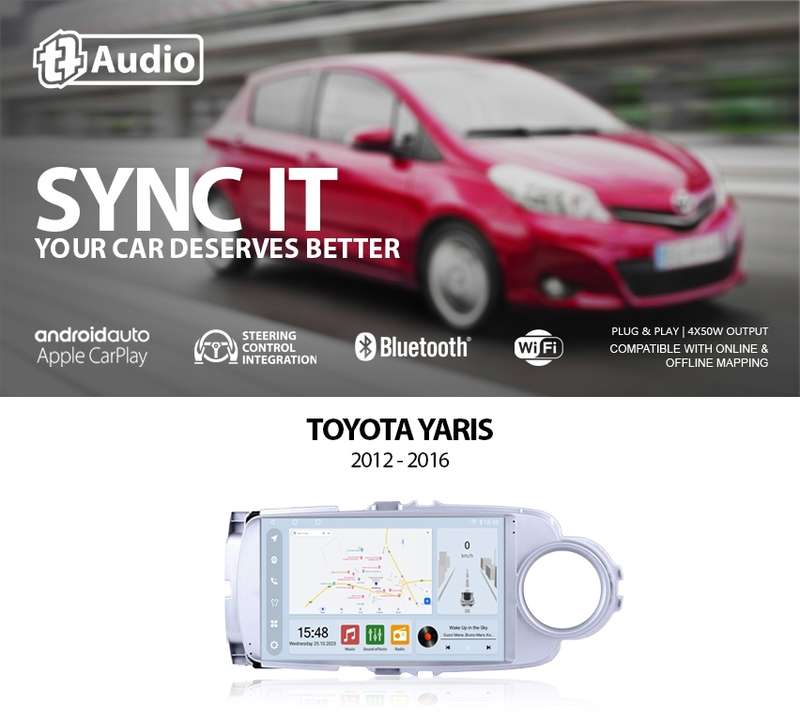 TT Audio 9" replacement radio for TOYOTA YARIS 2012-2016 (CLASS D)