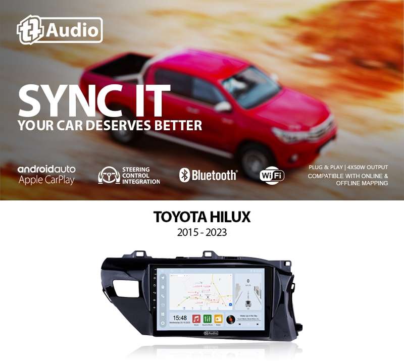 TT Audio 10" replacement radio for TOYOTA HILUX 2015-2024 (CLASS D)
