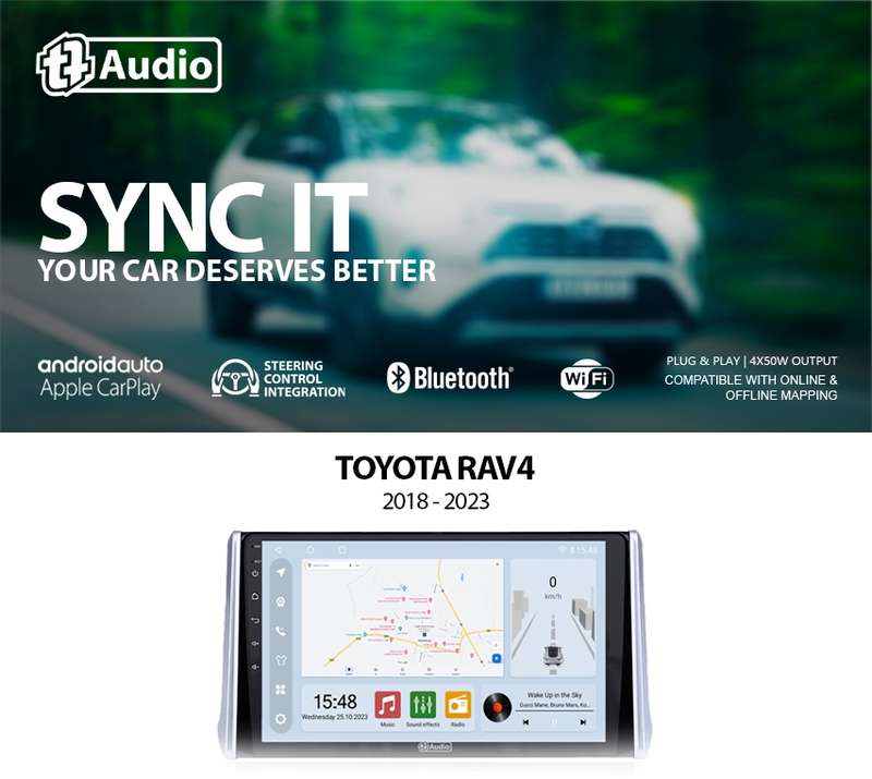 TT Audio 10" replacement radio for TOYOTA RAV4 2019-2024 (CLASS D)