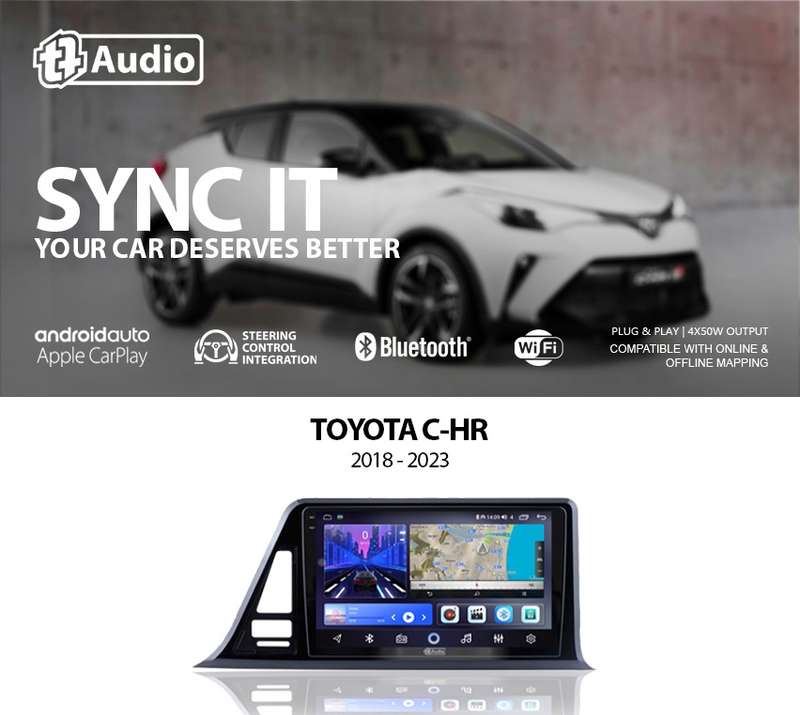 TT Audio 9" replacement radio for TOYOTA C-HR 2018-2024 (CLASS D)