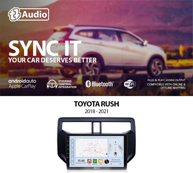 TT Audio 9" replacement radio for TOYOTA RUSH 2018-2021 (CLASS D)
