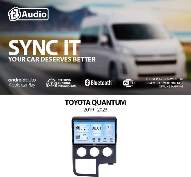 TT Audio 9" replacement radio for TOYOTA QUANTUM 2019-2024 (ECO)