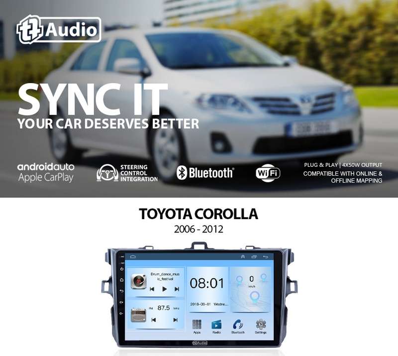 TT Audio 9" replacement radio for TOYOTA COROLLA 2006-2012 (ECO)