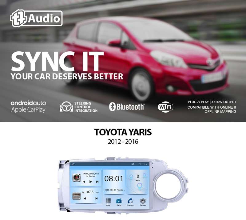 TT Audio 9" replacement radio for TOYOTA YARIS 2012-2016 (ECO)