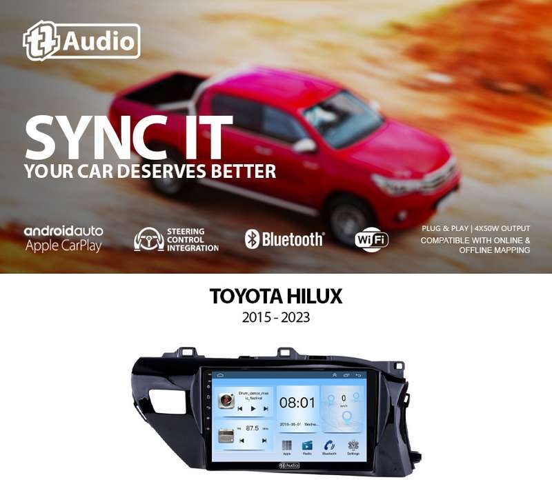 TT Audio 10" replacement radio for TOYOTA HILUX 2015-2024 (ECO)