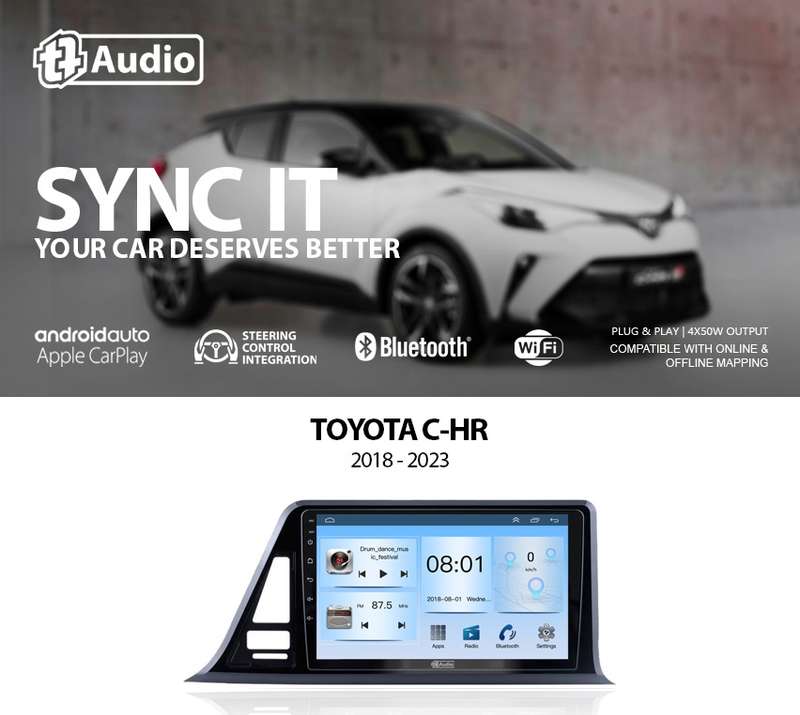 TT Audio 9" replacement radio for TOYOTA C-HR 2018-2024 (ECO)