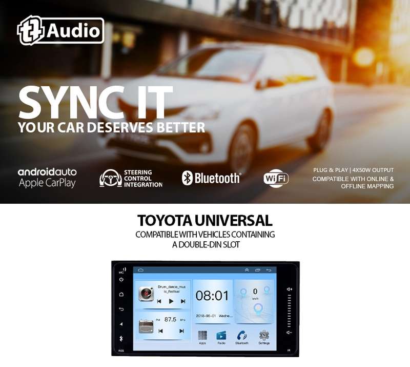 TT Audio 7" replacement radio for TOYOTA DOUBLE DIN (ECO)