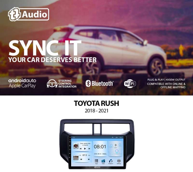 TT Audio 9" replacement radio for TOYOTA RUSH 2018-2021 (ECO)