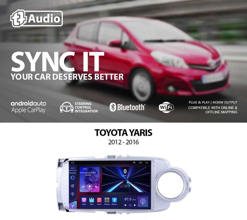 TT Audio 9" replacement radio for TOYOTA YARIS 2012-2016 (MID SPEC)