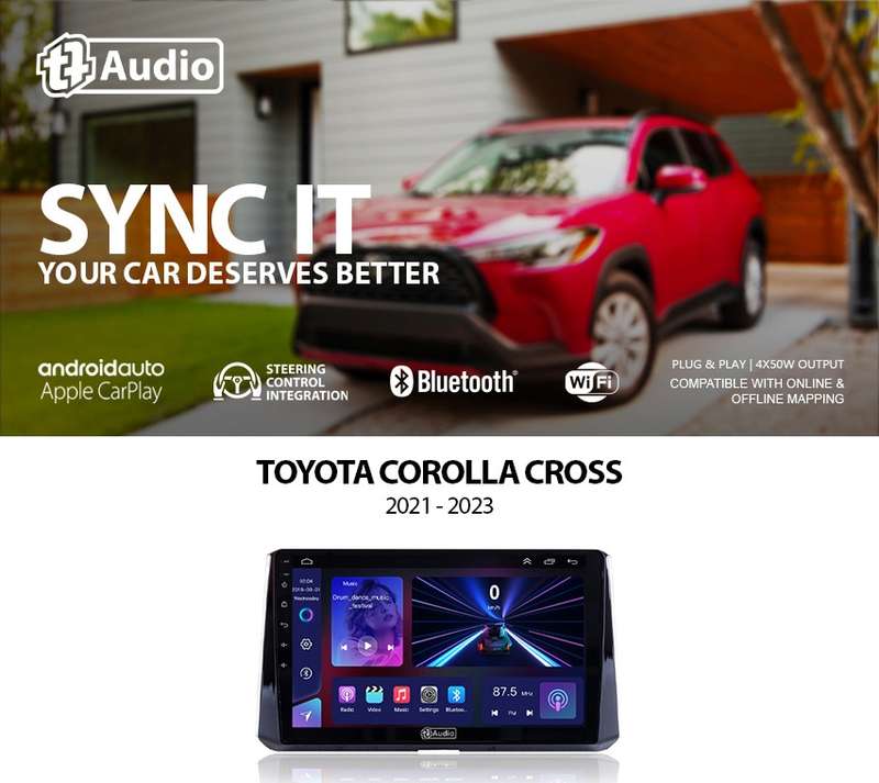 TT Audio 10" replacement radio for TOYOTA COROLLA/COROLLA CROSS 2019-2024 (MID SPEC)