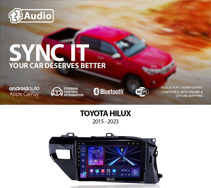 TT Audio 10" replacement radio for TOYOTA HILUX 2015-2024 (MID SPEC)