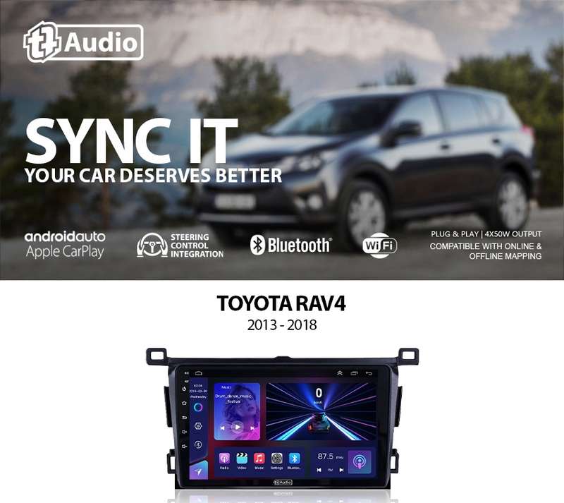 TT Audio 9" replacement radio for TOYOTA RAV4 2013-2018 (MID SPEC)