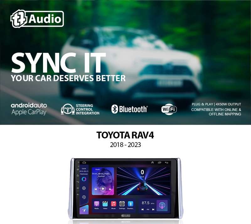 TT Audio 10" replacement radio for TOYOTA RAV4 2019-2024 (MID SPEC)