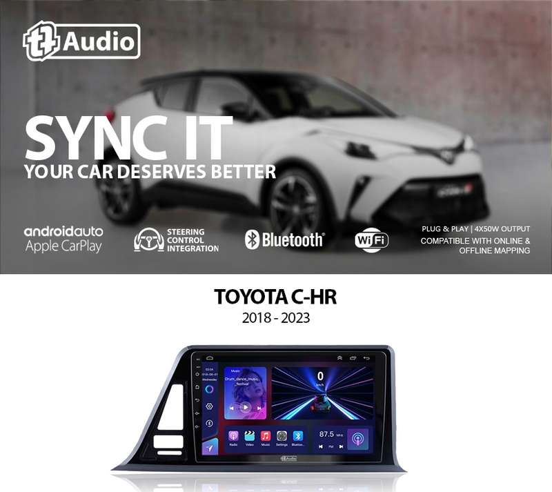 TT Audio 9" replacement radio for TOYOTA C-HR 2018-2024 (MID SPEC)