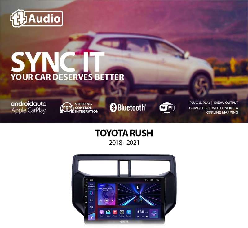 TT Audio 9" replacement radio for TOYOTA RUSH 2018-2021 (MID SPEC)