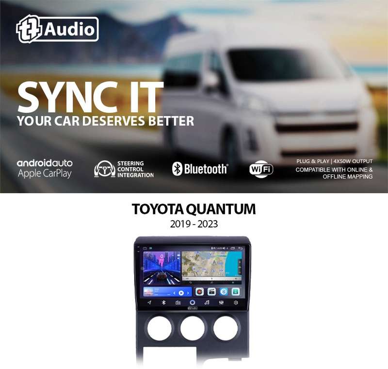 TT Audio 9" replacement radio for TOYOTA QUANTUM 2019-2024 (2K SCREEN)