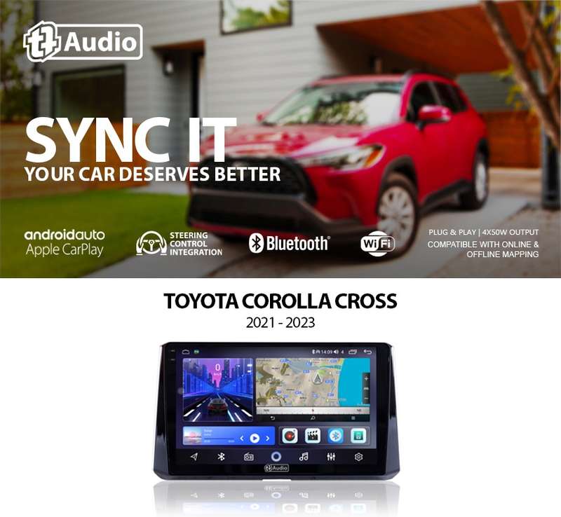 TT Audio 10" replacement radio for TOYOTA COROLLA/COROLLA CROSS 2019-2024 (2K SCREEN)