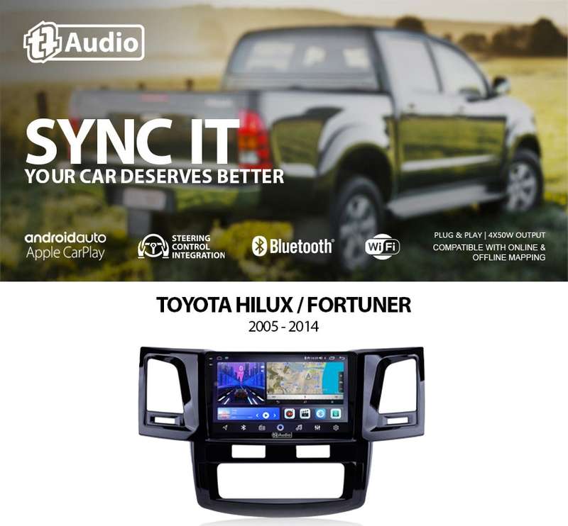 TT Audio 9" replacement radio for TOYOTA HILUX/FORTUNER 2005-2014 (2K SCREEN)