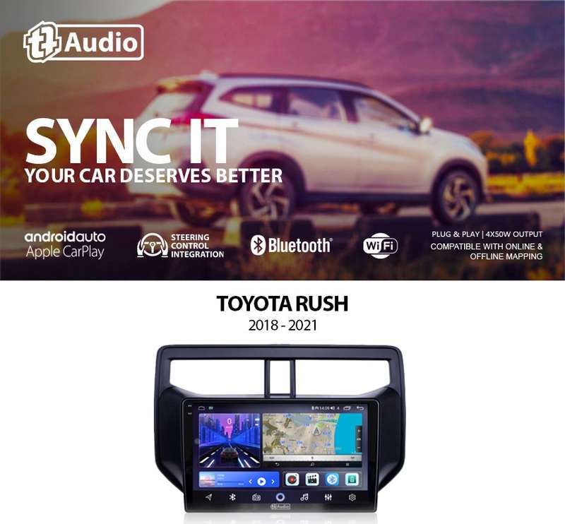 TT Audio 9" replacement radio for TOYOTA RUSH 2018-2021 (2K SCREEN)