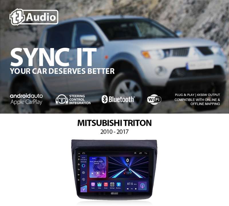 TT Audio 9" replacement radio for MITSUBISHI TRITON/PAJERO 2010-2017 (MID SPEC)
