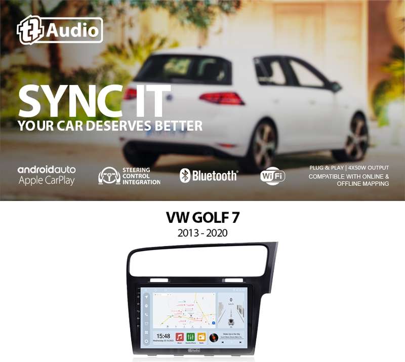TT Audio 10" replacement radio for VW GOLF 7 2013 - 2020 (CLASS D)