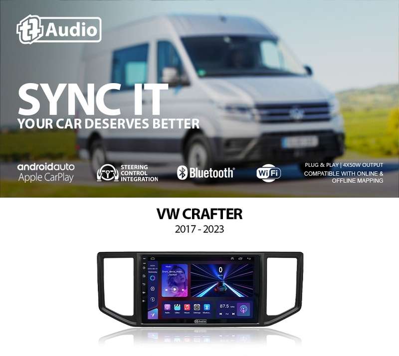 TT Audio 9" replacement radio for VW CRAFTER 2017 - 2024 (MID SPEC)