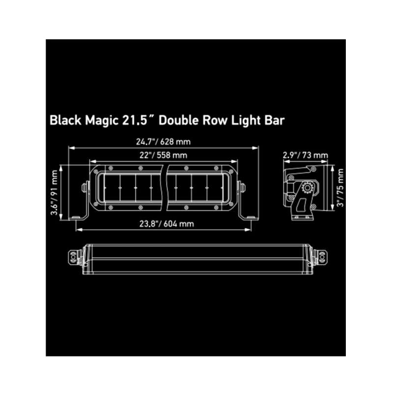 Hella Black Magic Tough LED Double Row Lightbar 21.5