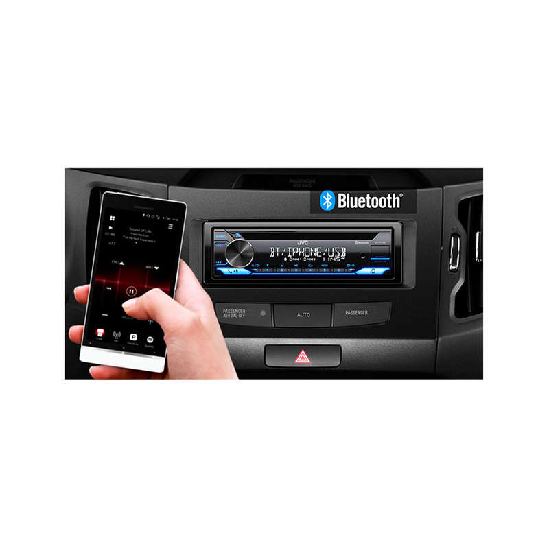 JVC KD-T721BT CD Receiver with Bluetooth, Dual Phone Connectivity, and USB/AUX Input