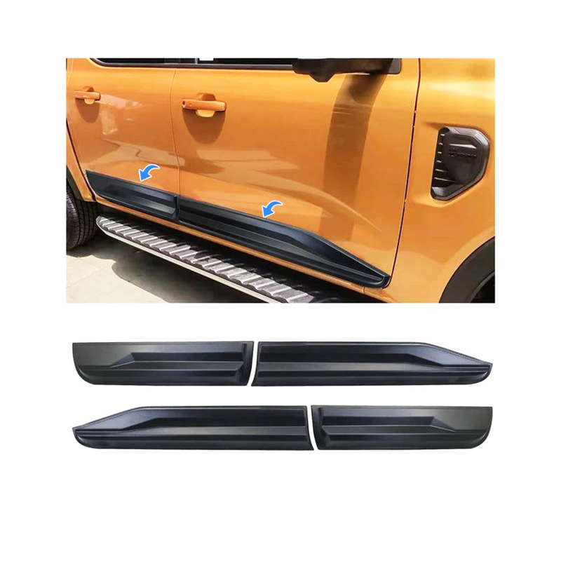 ABS Plastic Black Door Cladding Panels for Ford Ranger 2023 (left &amp; right set)