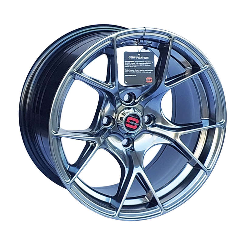 15" GR2322B 4/100 Hyper Black Alloy Wheels
