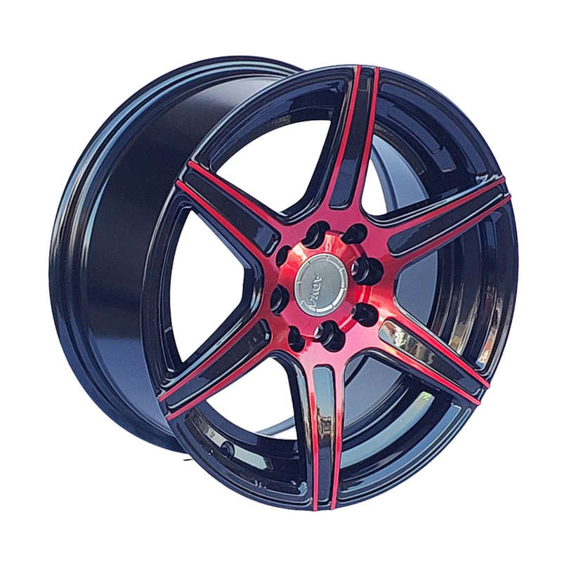 15" GR156052 4/100 &amp; 5/114 Black Machine Face Alloy Wheels